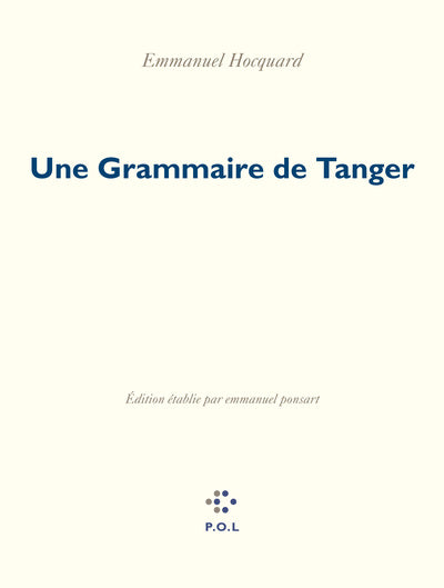 Une Grammaire de Tanger