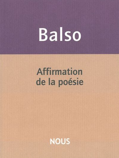 Affirmation de la poésie
