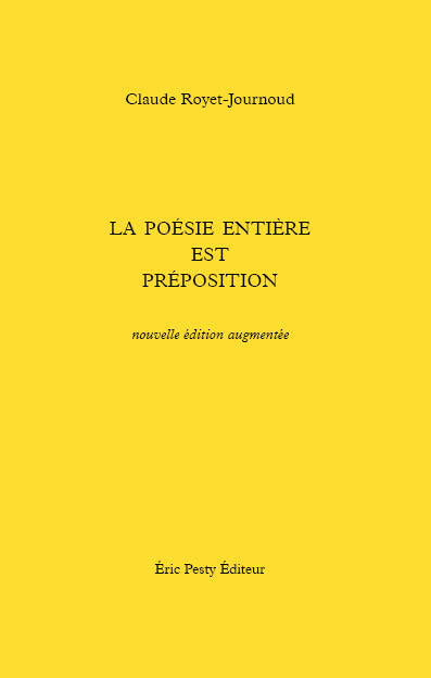 La poésie entière est préposition